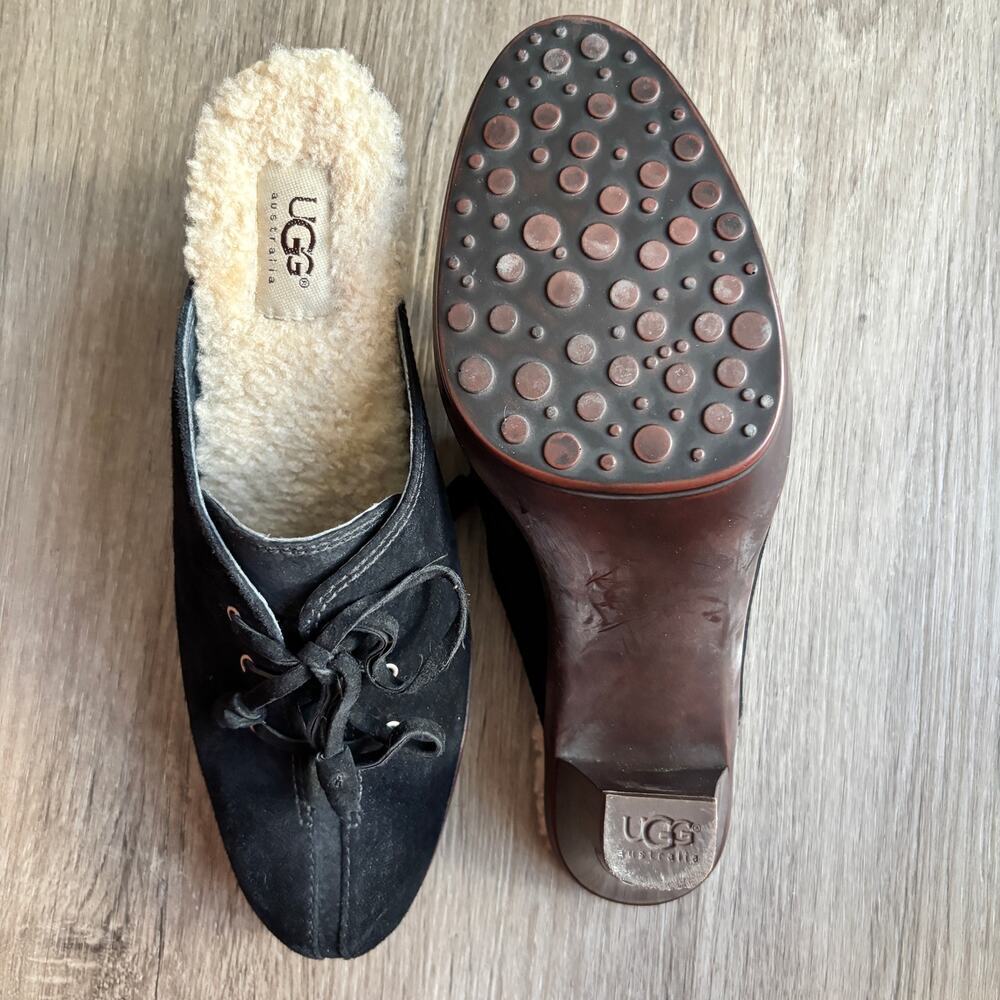 UGG Heel Mules Black Women's 9​​ - Picture 2 of 8